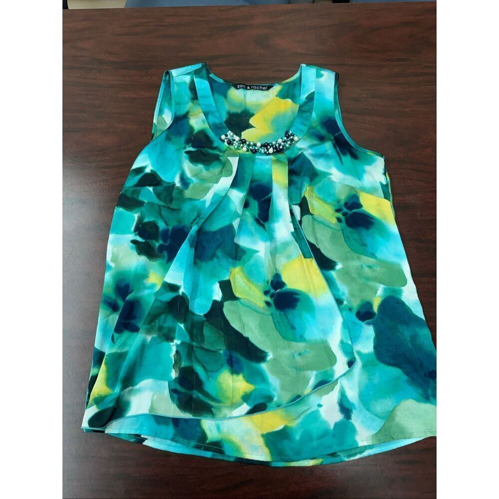 Zac & Rachel Tank Top with Beading Size Small